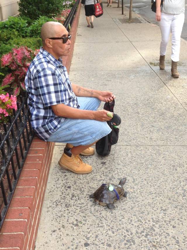 He just finished the race