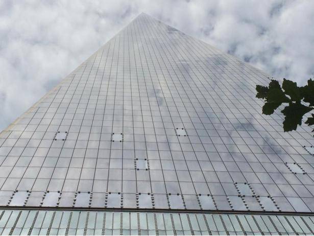 Here’s a picture I took from the base of One World Trade Center today. It looks like it never ends.