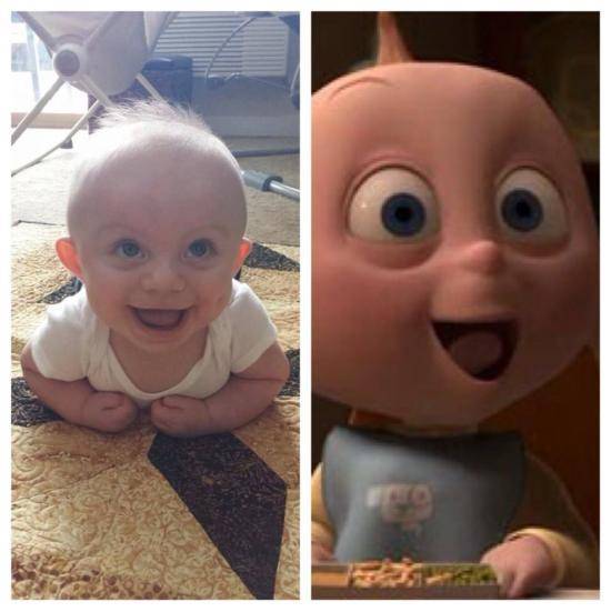 People constantly tell me he looks like Jack Jack from The Incredibles. I think they’re right...