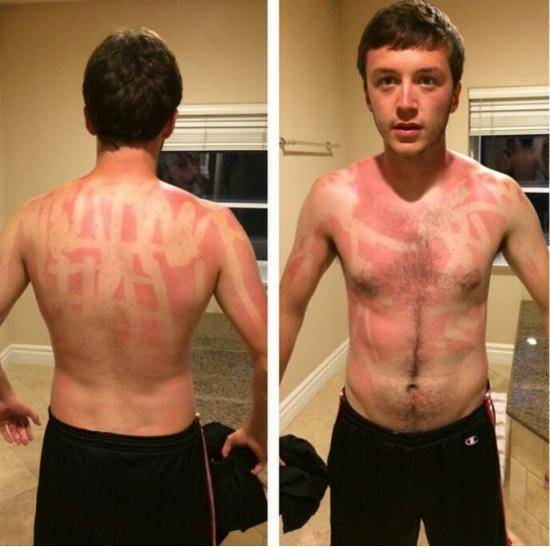 A buddy of mine seemed to think stick sun screen was a good idea.