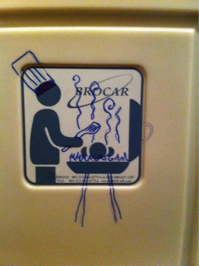 Saw this in the bathroom. I chuckled.