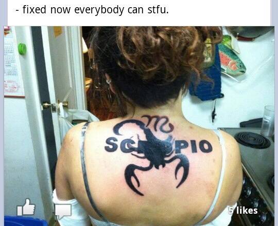 She tried to cover it up but it's still there.