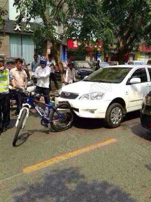 Yesterday, an accident happened on the road