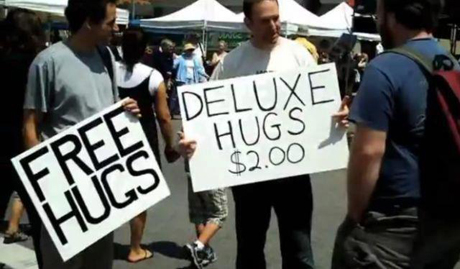 I went for free hugs!