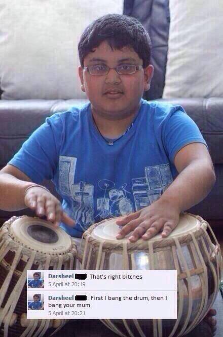 i bang drum then your mum