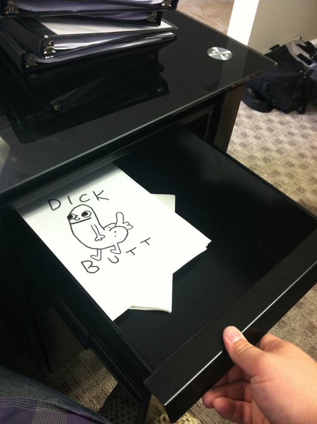I started getting office surprises 