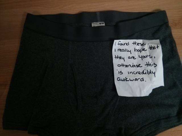 I visited my sister last month and I left some clothes there....or did I?