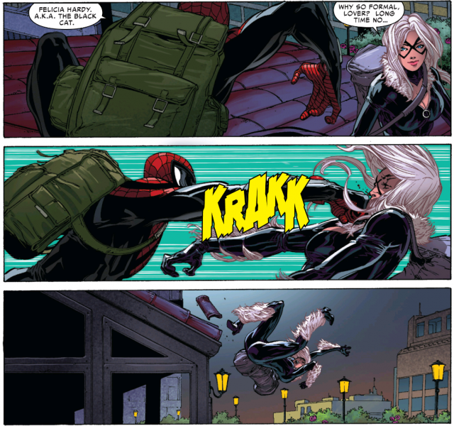 Spoder man will have none of her sh8t