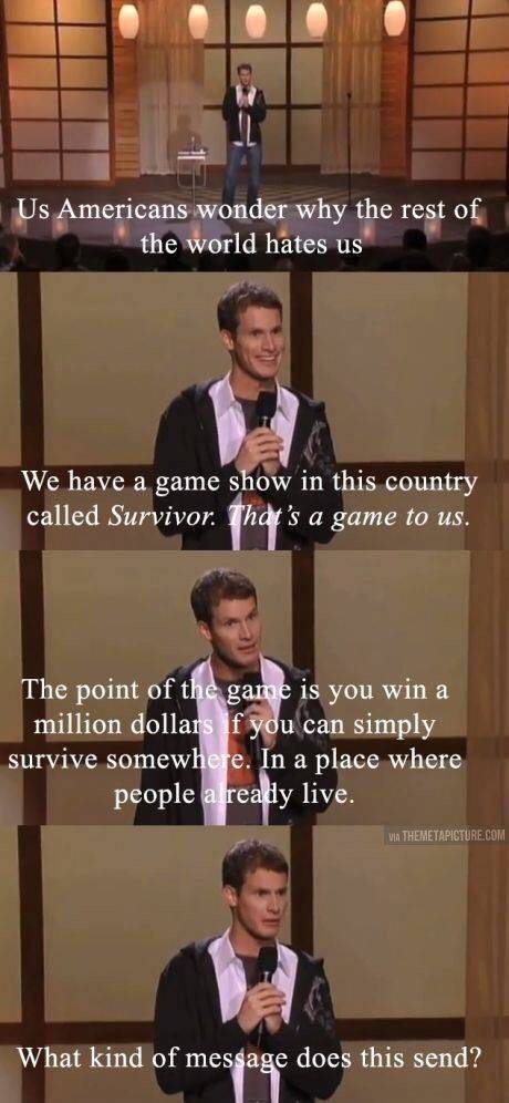 Daniel Tosh doesn't make me laugh much, but this one got me...