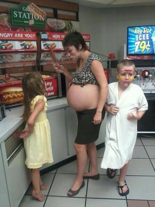 It's so nice to see that I'm not the only person that feels like beating their kids with a corn dog when they act up in public