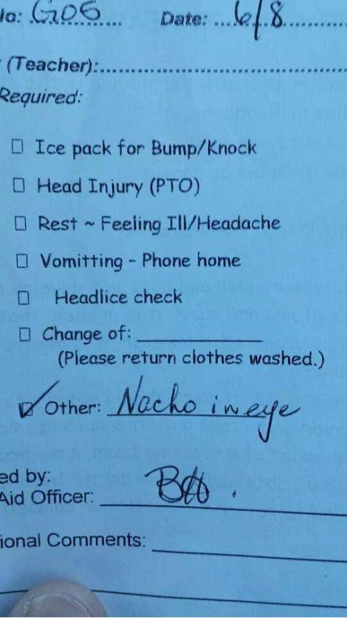 my little brother got sent home today, i couldn’t stop laughing.
