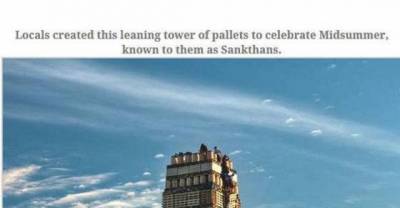 A Very Unique Purpose Of Building A Gigantic Pallet Tower...