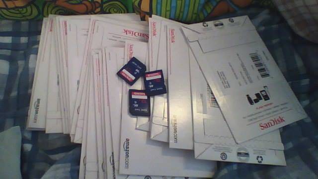So my friend ordered a single 32gb SD card from amazon. All these came in the mail today.