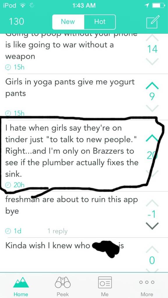 Yik Yak came through today.