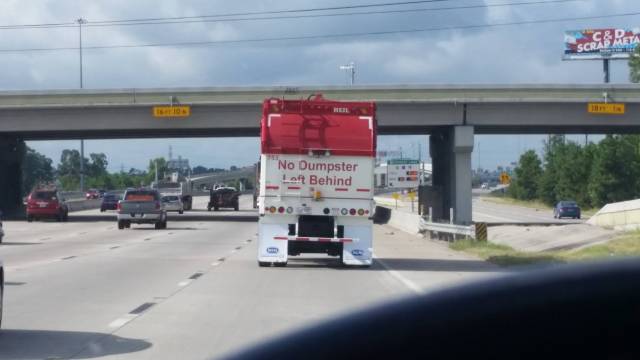 Saw this garbage truck on the freeway today