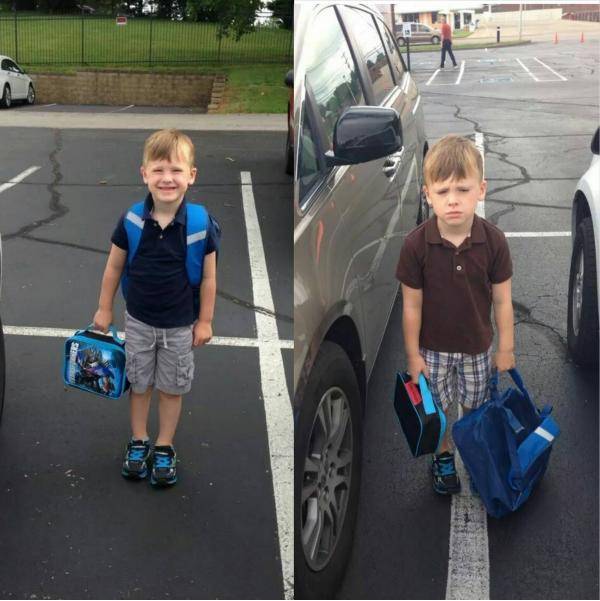 First Day of School vs Second Day of School