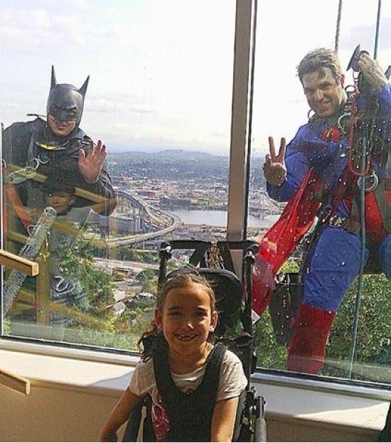 This happened at Shriners Children Hospital today in Portland