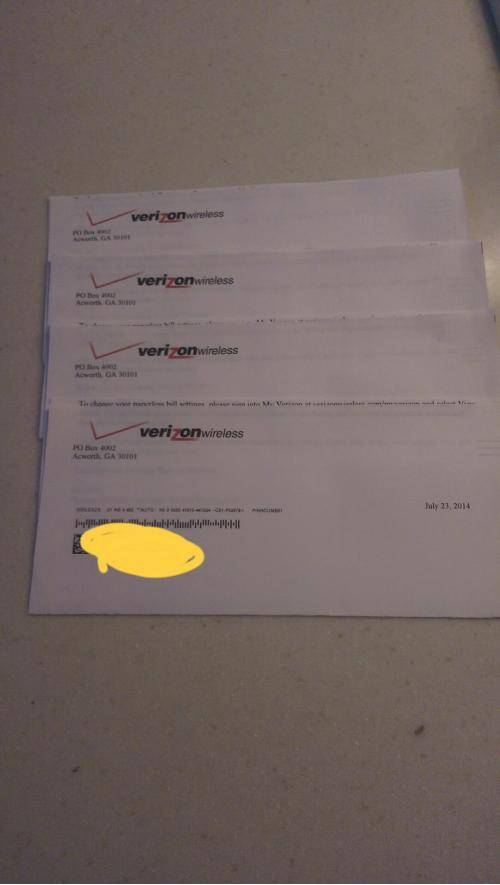 Verizon wanted to thank me for enrolling in paperless billing...4 times