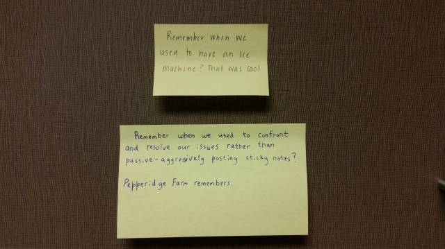 Office Ice Machine Breaks Down, Post-It Drama Ensues.