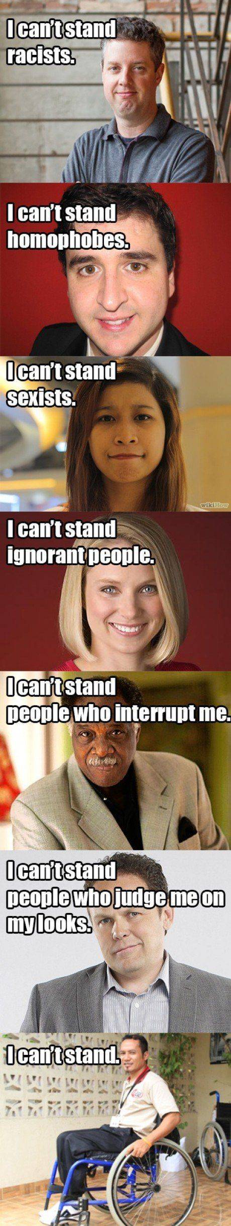 I can't stand.