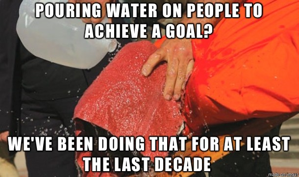 A message from the government regarding the Ice Bucket Challenge