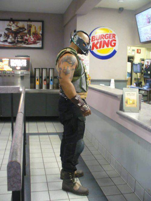 Bane spotted in Burger King! :P