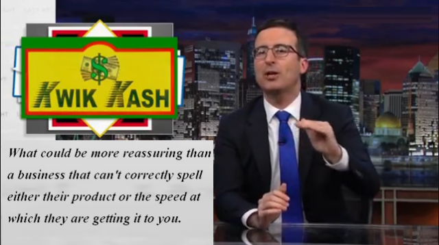 John Oliver on Payday Loans