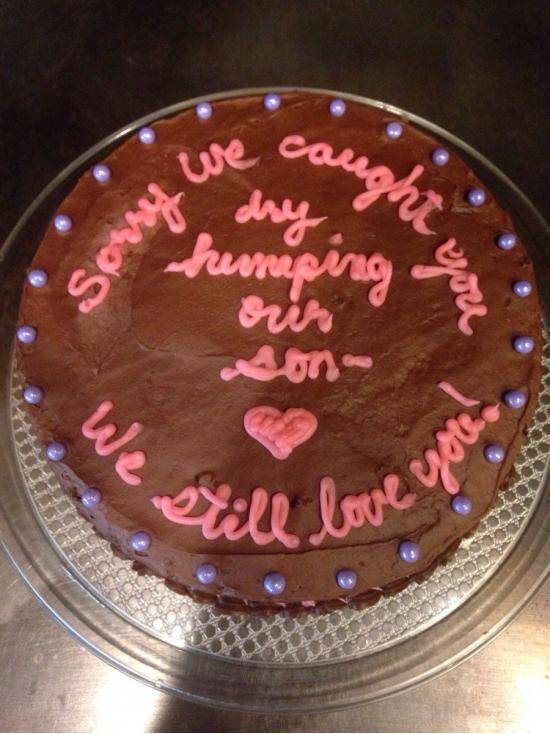 After an unfortunate incident involving my girlfriend, my mom made this cake to apologize.