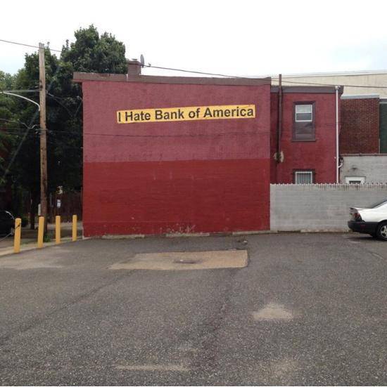 There’s a Bank Of America directly across the street