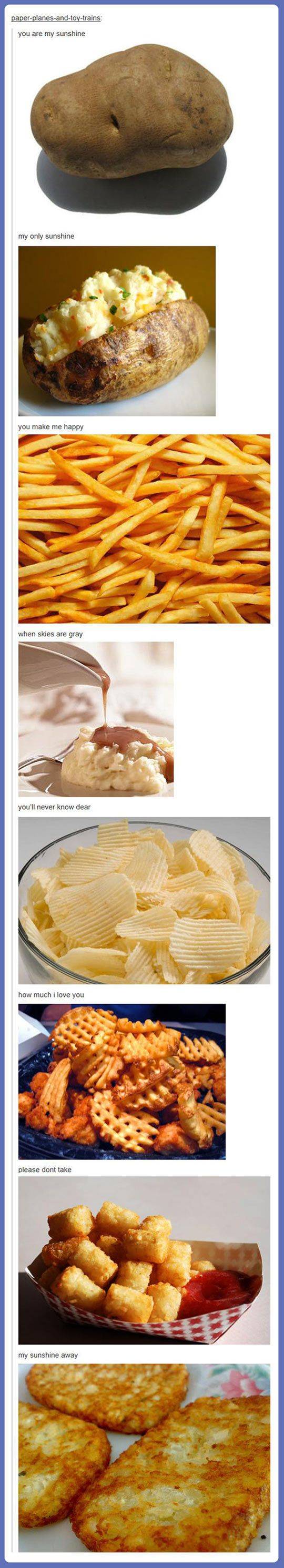 I love you potato