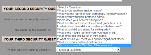 Easily one of the best security question options