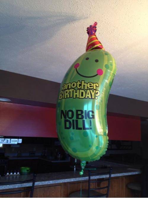 My Mom decided to let my Sister pick her own birthday balloon this year. She just turned 20.