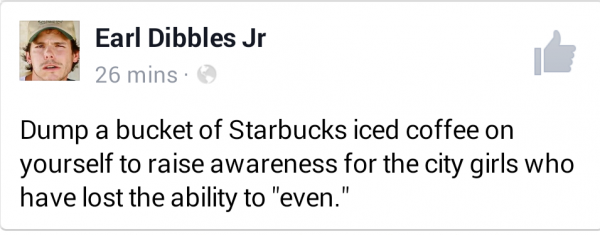 It's for a good cause.