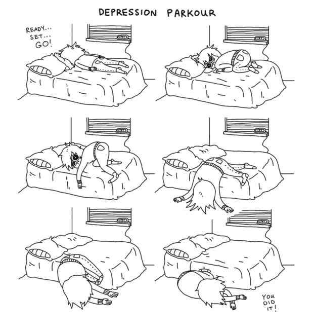 Might be a little dark for some, but as someone who battles with depression I find this hilarious.