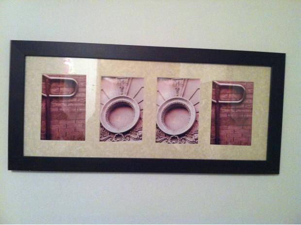 I changed my sister’s bathroom art while dog sitting. She still doesn’t realize that it doesn’t say 