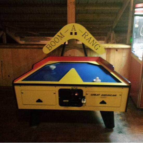 This bar had the most insane air hockey table in existence.