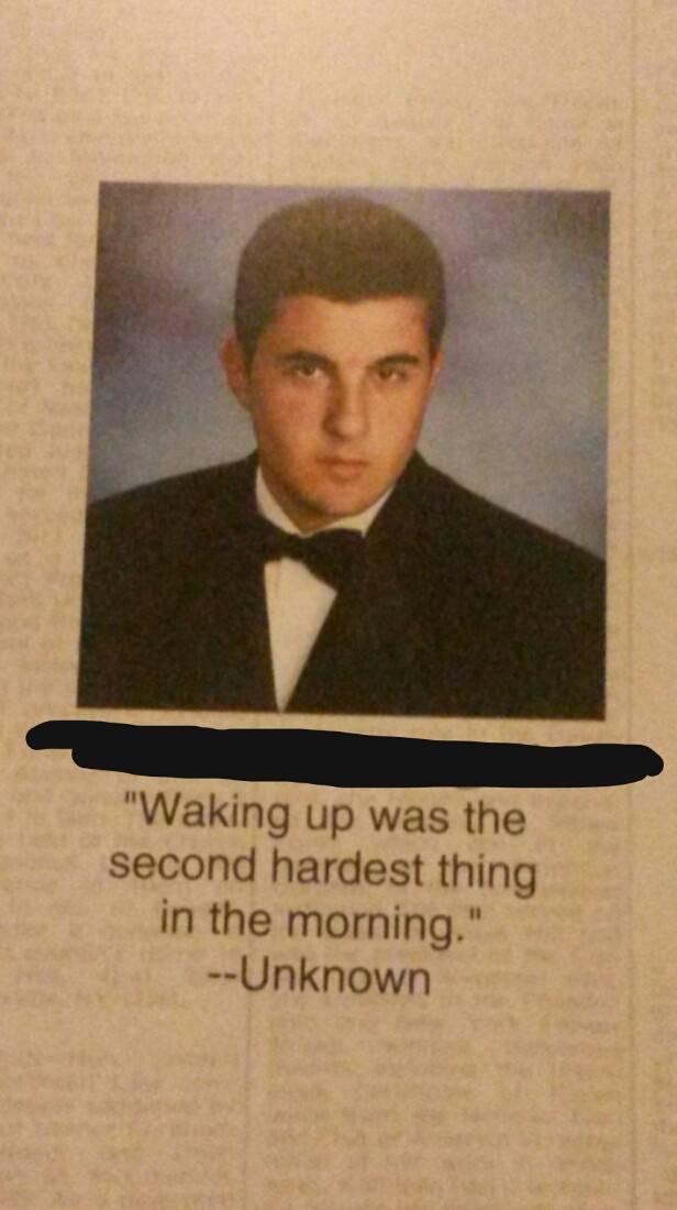 Spotted in my friend's yearbook. 100% Class.