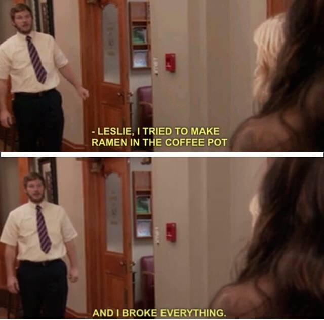 Me when I try to cook