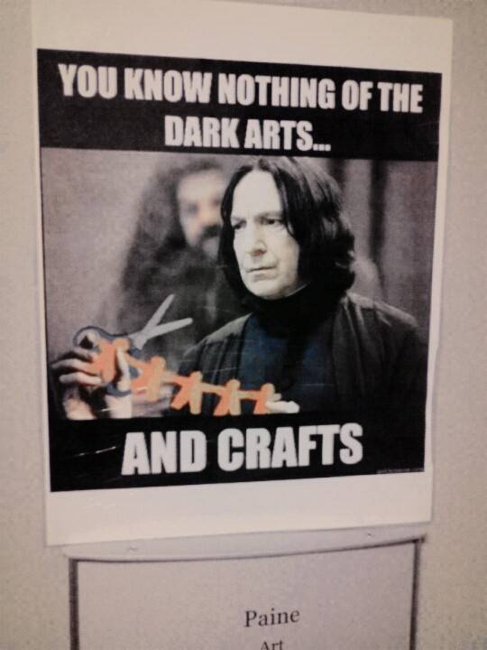 I found this taped beside the art room door where I work and nearly wet myself laughing.