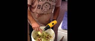 This is how my dad peels apples
