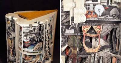 New York Artist Brian Dettmer Creates These Amazing Book Carving Art Works That Will Stun You