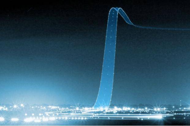 Long Exposure of an Airliner Lifting Off