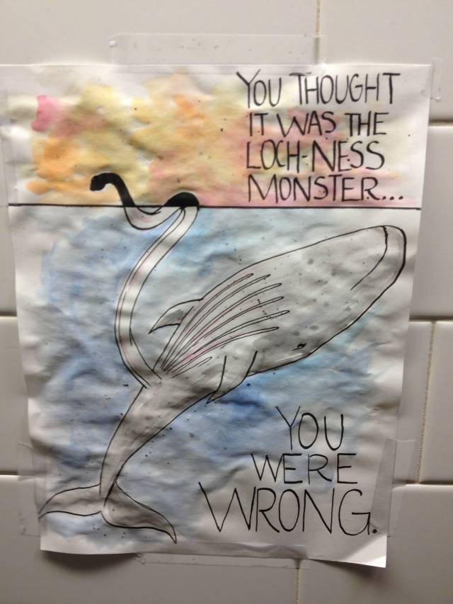 Saw this stuck up on the wall in the art corridor at college