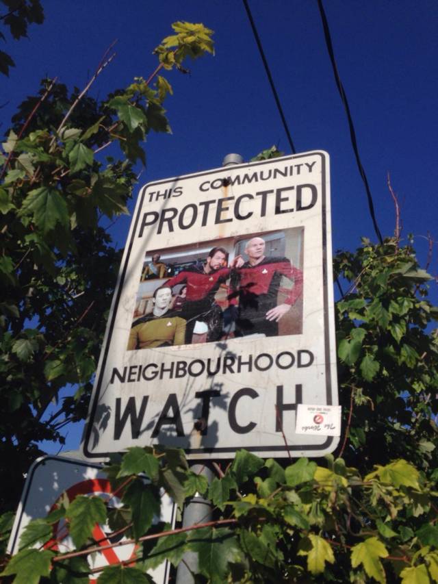 the sign in my neighborhood