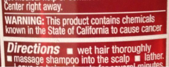 My shampoo had me worried...thank God I don’t live in California