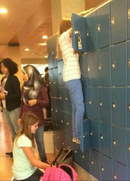 That's one way of reaching the locker.