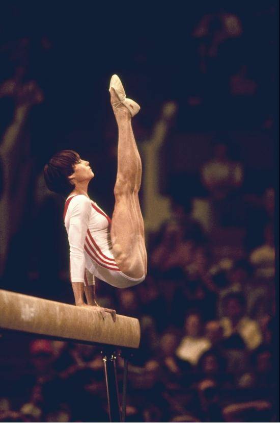 Leg muscles of the first perfect 10 in Olympic history, at age 14. Nadia Comaneci.