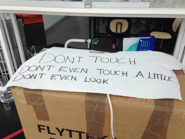 So, I found this sign in the chemistry lab in my school