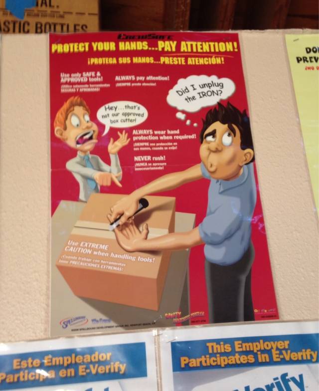 Apparently my new workplace thinks we are absolute retards.