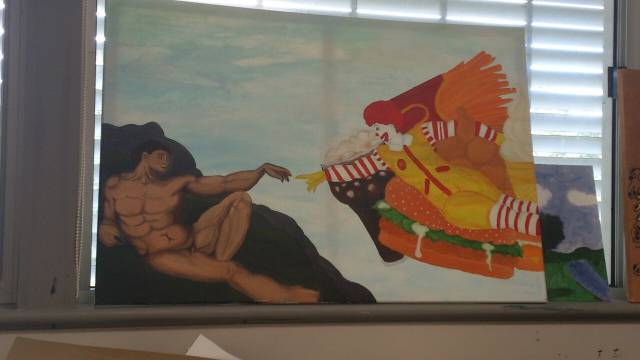 This painting I saw in school today